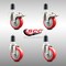 Service Caster 4 Inch 316SS Red Poly Swivel 1-5/8 Inch Expanding Stem Caster Lock Brake, 2PK SS316TTLEX20S414-PPUB-RED-2-S-2-158 - alternate 4